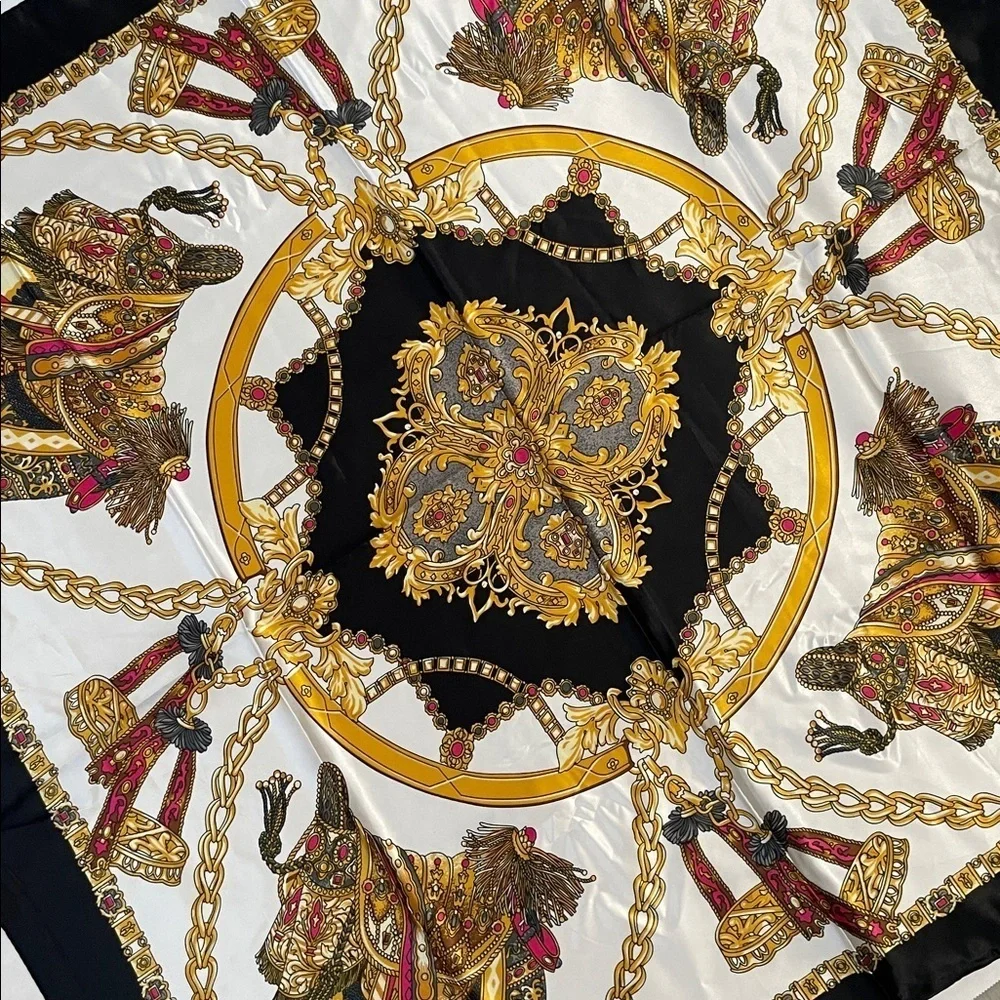 Elegant Black and Gold Scarf
